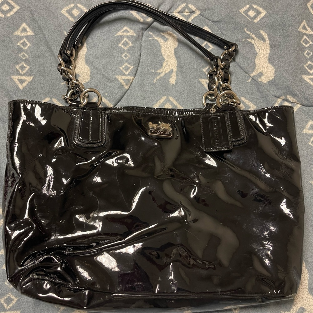 Coach Black Patent Leather handbag